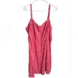 Torrid Pink Floral Spaghetti Strap Dress